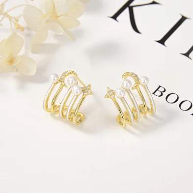 sterling silver clip on hoop earrings