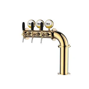 TALOS L Tower Stainless Steel 3 Tap Tower 85mm Beer Dispensing Equipment Draft Beer Tower (PVD)