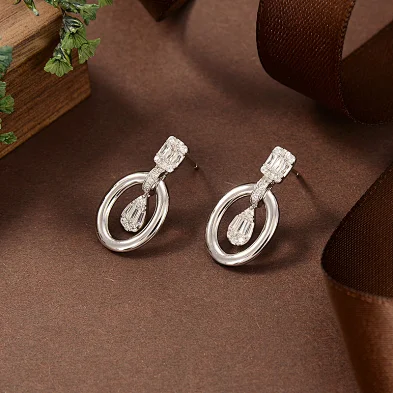 silver jacket earrings