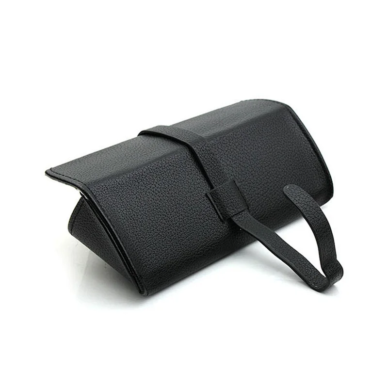 Buckle-loop Soft Leather Glasses Case