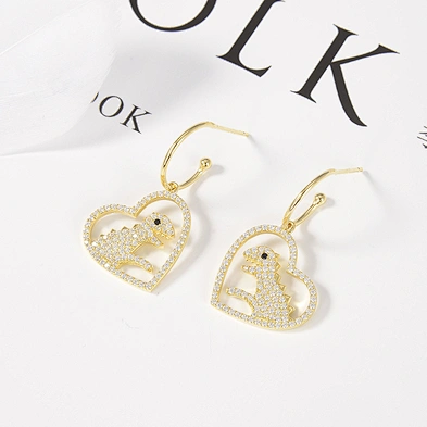 silver dangle diamond earrings