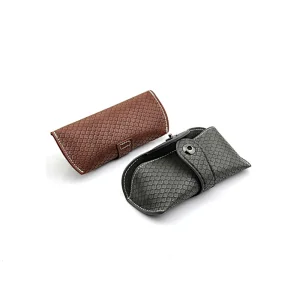 PU Sunglasses Case Perlage Soft Leather Eyewear Case With Button