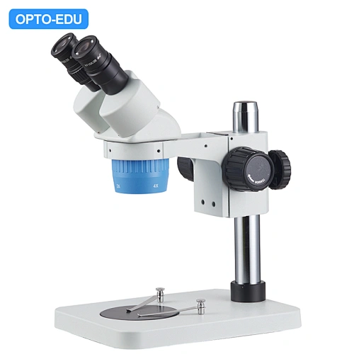 Microscópio estéreo com zoom passo a passo, 2x/4x