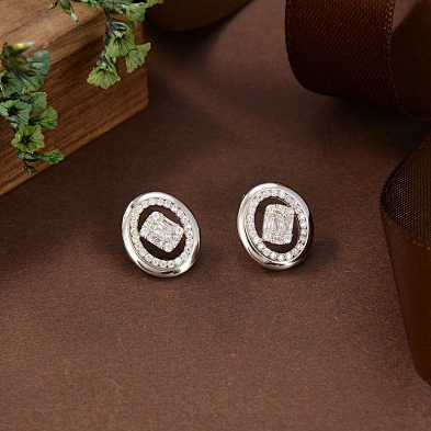 lab created sapphire sterling silver earrings