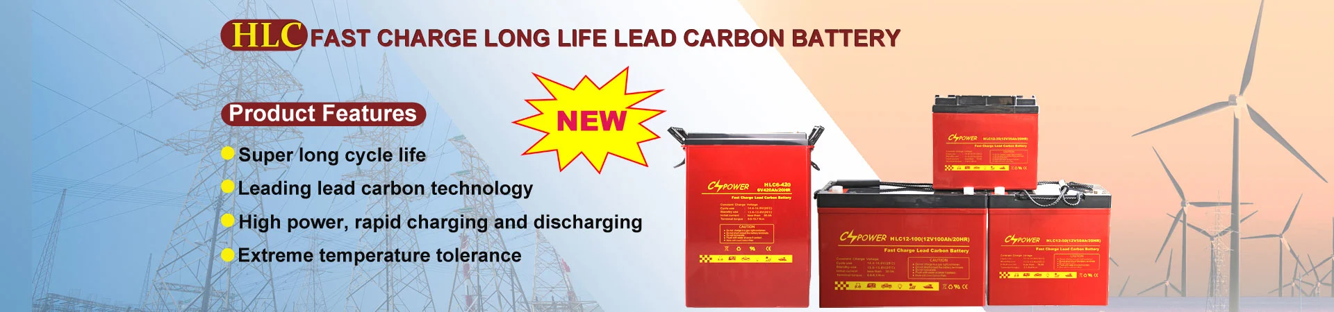 Fast charge long life deep cycle lead carbon battery