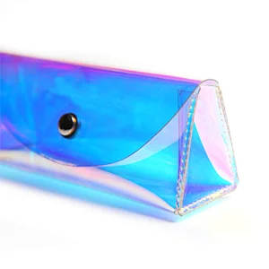 Magnetic Sunglasses Case Transparent PVC Pouch Sunglasses Laser Soft Sunglasses Case