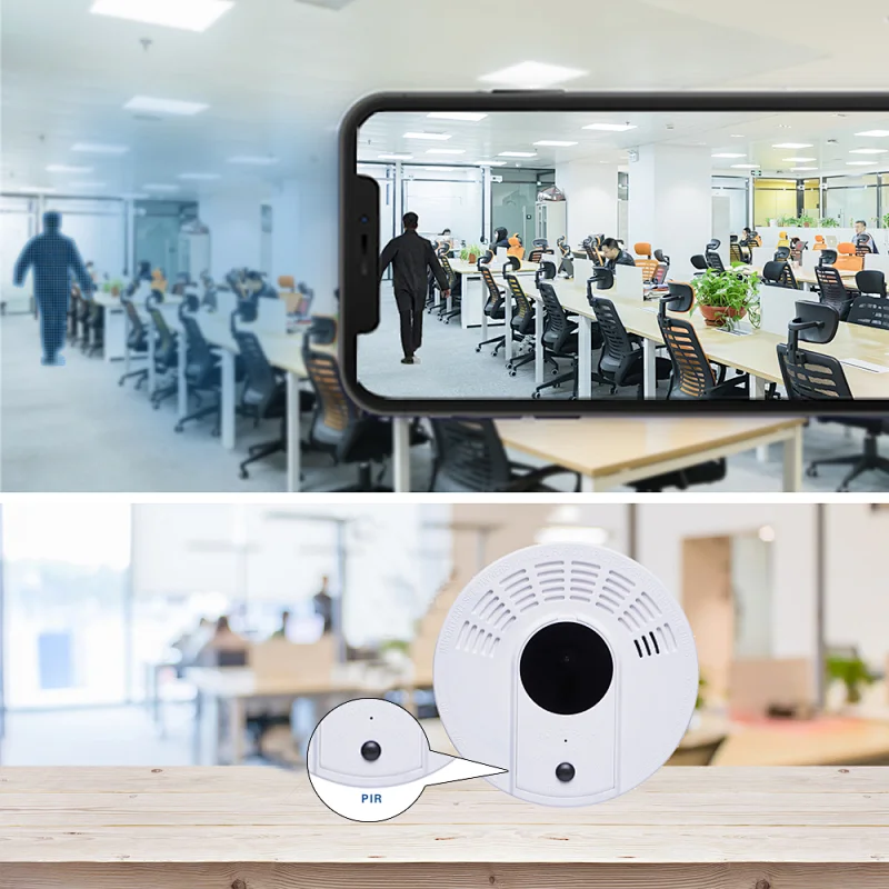 Smoke Detector WiFi Camera Nanny Camera Night Vision