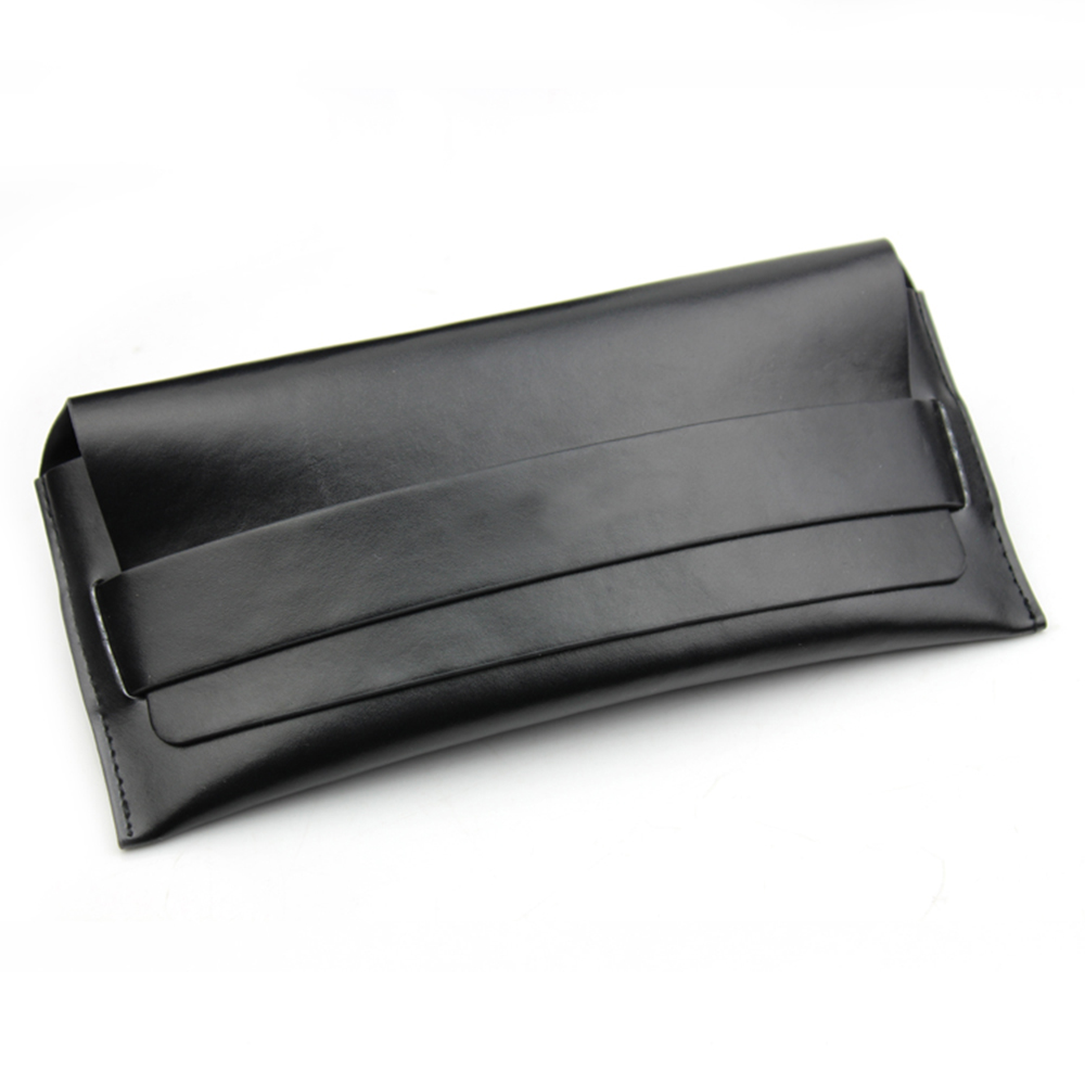 black Mens Leather Glasses Case