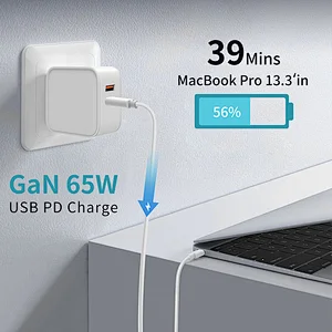 Factory Wholesale New Product 65 W  Fast PD GaN Wall Travel Multi-Charger For  Phone and Tablet PC Charger