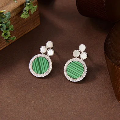 gold and silver drop earrings