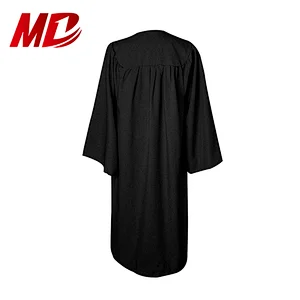 Wholesale High School Customized Black Graduation Gown For Adult