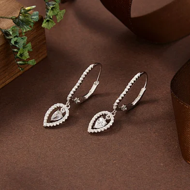 silver bamboo hoop earrings