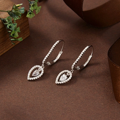 silver bamboo hoop earrings