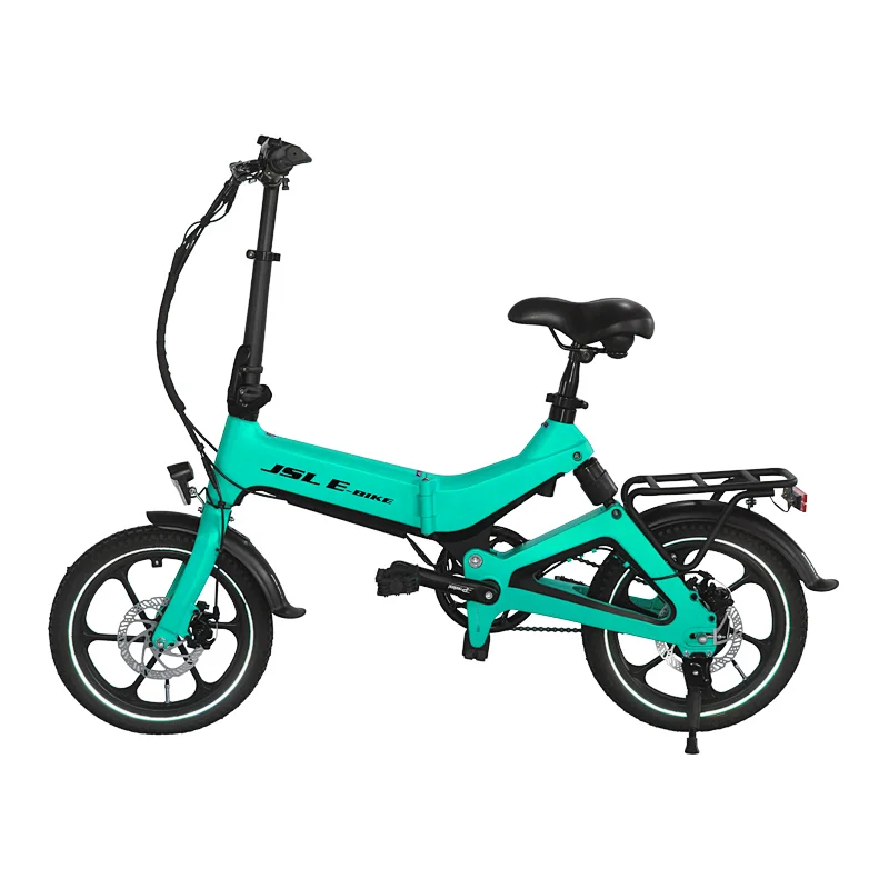 (JSL016A(Low-end)) Wholesale 16 inch 36v 250w motor rear suspension folding ebike electric bike electric bicycle