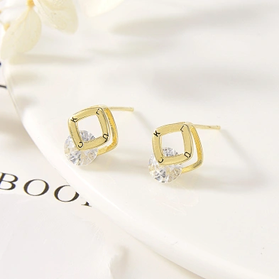 silver flower stud earrings