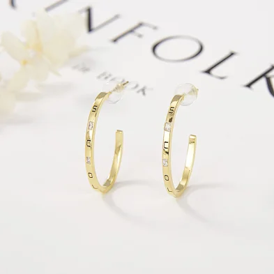 crystal silver earrings