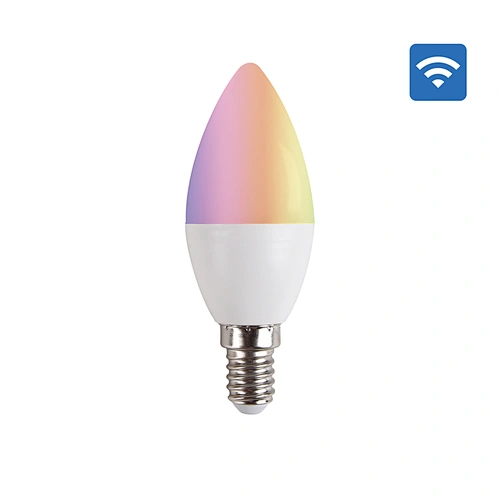 WiFI controlled LED smart bulb 5W C37 E14