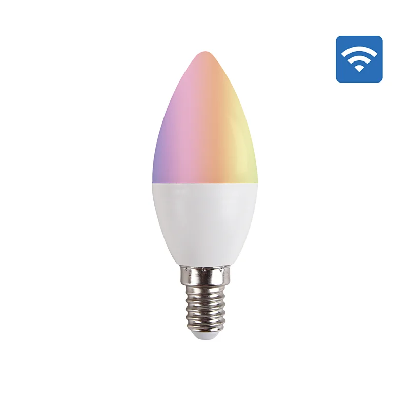 WiFI controlled LED smart bulb 5W C37 E14