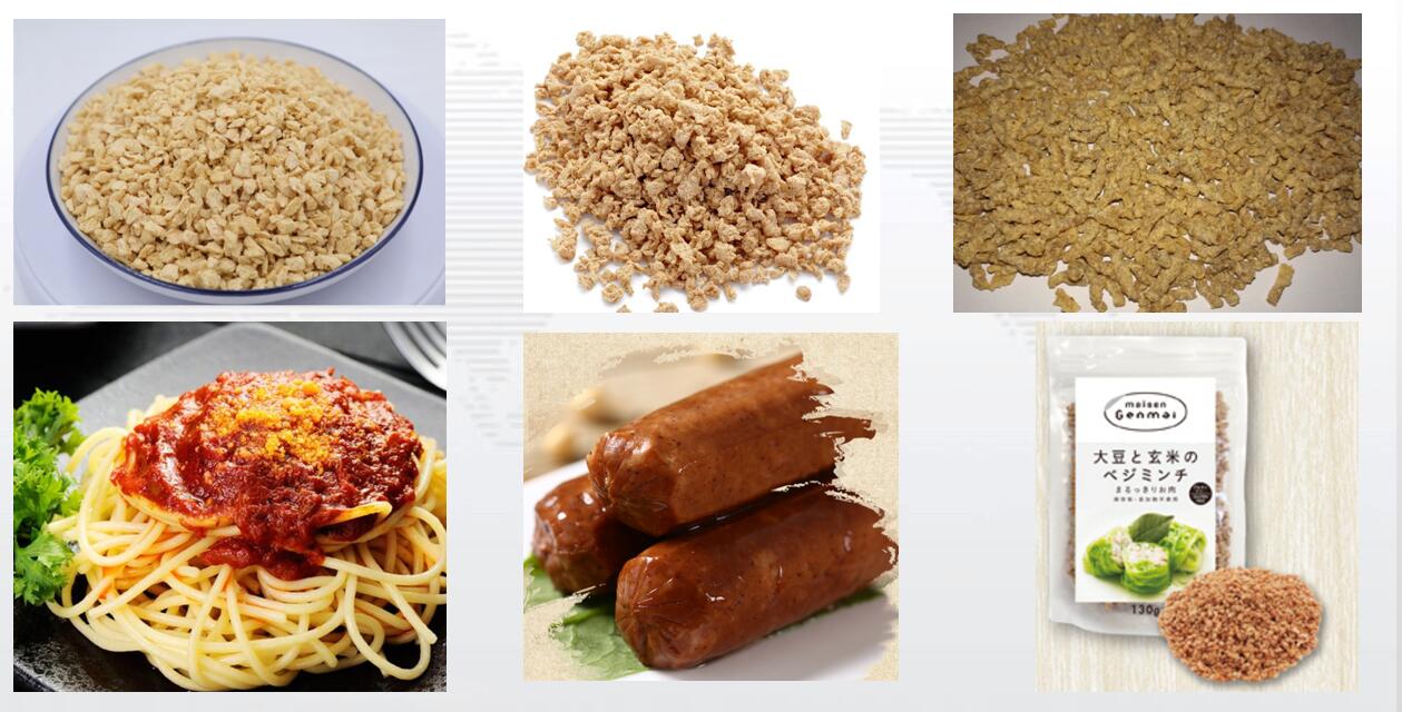 Textured Soya Protein / Vegetarian Soya Meat/Soya Nugget Process Line