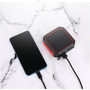 Cubic 10000mAh Solar Wireless Power Bank with LED Torch