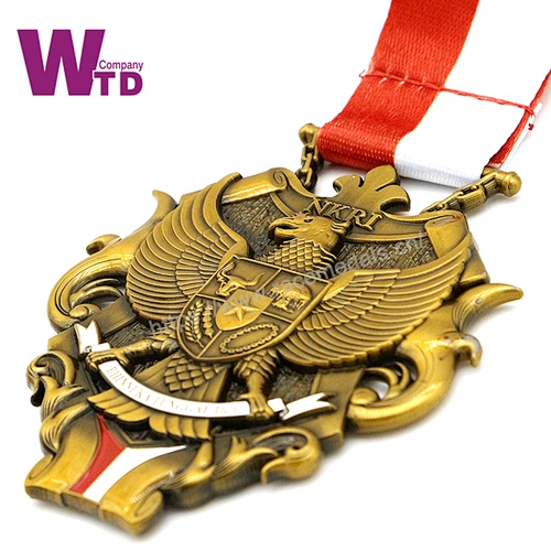 Flashing Customized Enamel Marathon Swimming Sport Medallion