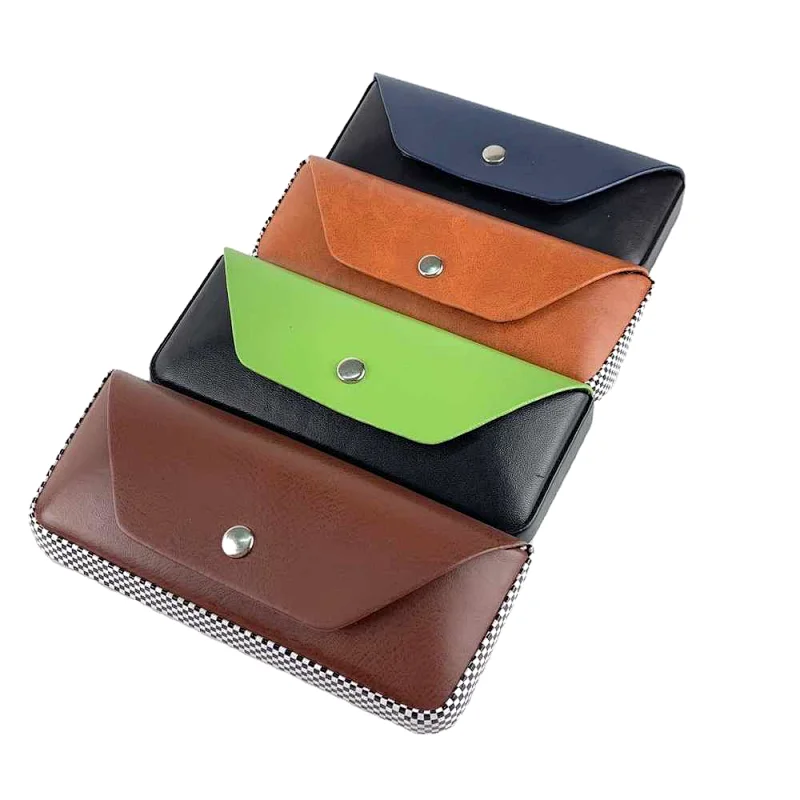 High Quality Pu Hand Made with Logo Sunglasses packing box and cases