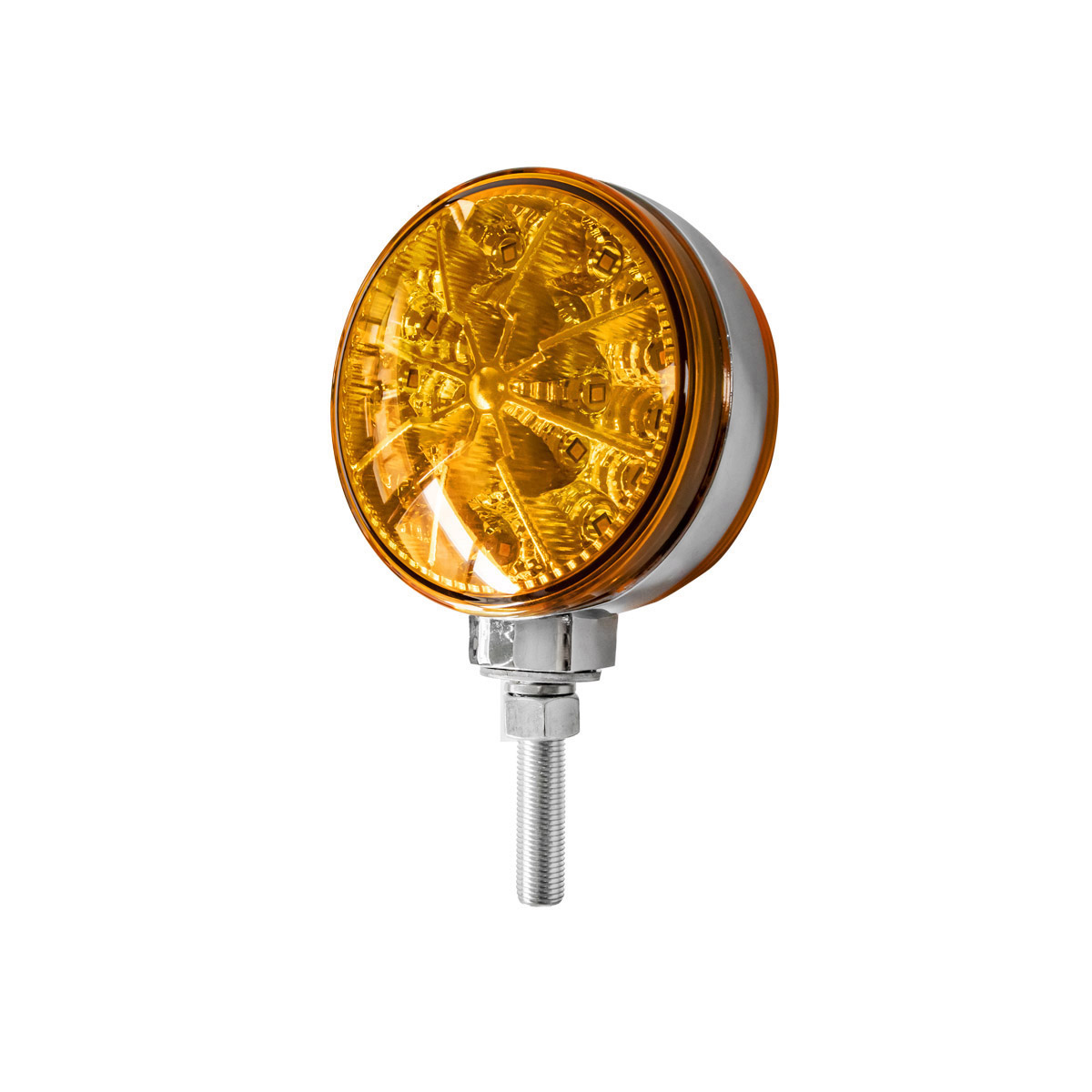 48W Double Sided Round LED Turn Signals,  Agricultural Warning Light