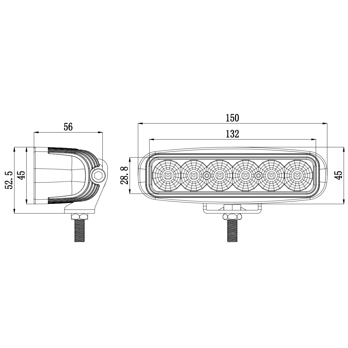 18W Good Quality Led Work Light IP68 12 Volt LED Work Lights for Truck or Car CE RoHS