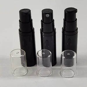 Factory black  cosmetic lotion cream empty container/5ml plastic body care bottles foggy perfume eliquit