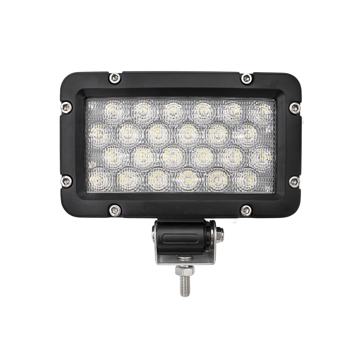 Rectangle 24W LED Work Light For JP Offroad ATV UTV Trucks excavator etc, White and black