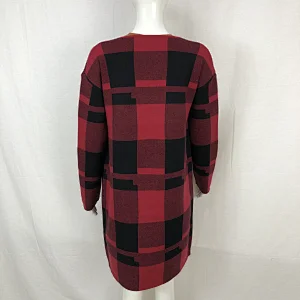 Spring 68% viscose 32% nylon liesure women classic plaid sweater cardigan for ladies