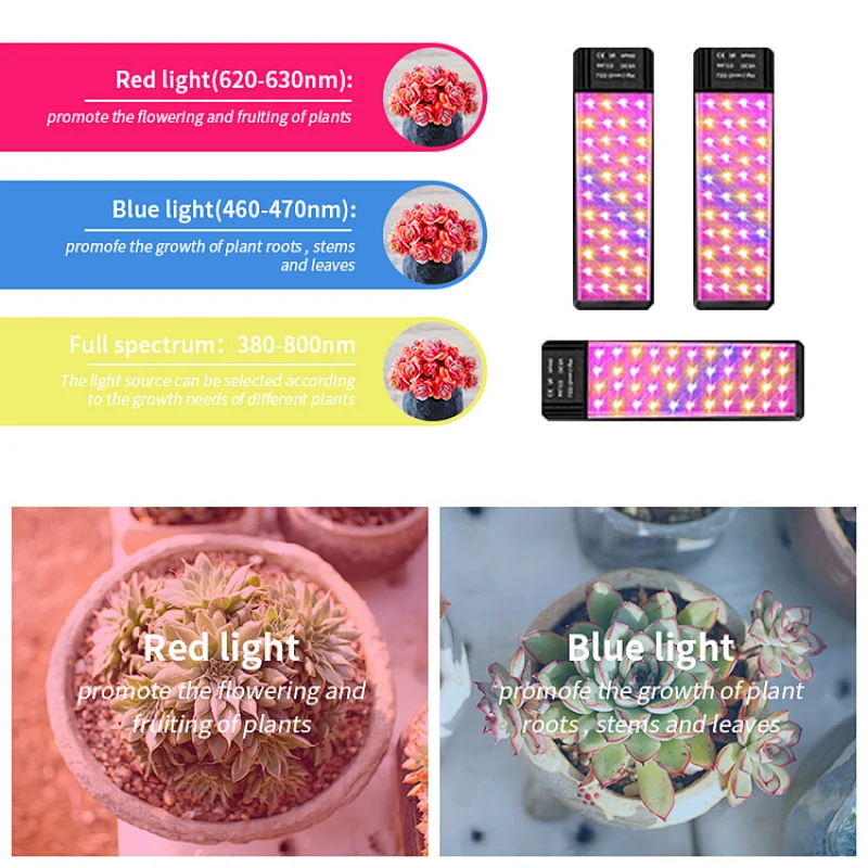 Commercial Hydroponic LED Plant Light Indoor Full Spectrum LED Grow Light with Stand