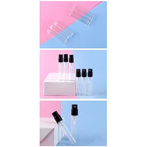 Empty 1.8ml,2.5ml Clear Glass Bottle With Plastic Spray Small Transparent  Perfume Glass Vials disinfectant alcohol spray pocket
