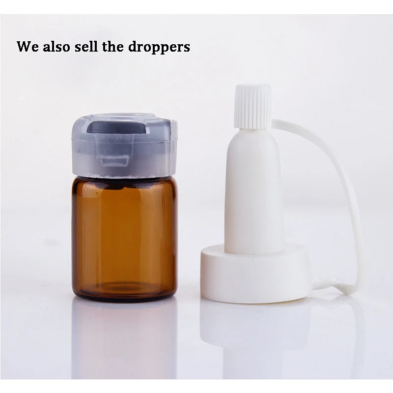 hot sale amber brown 3ml,5ml,10ml, rubber lip cap threeparts esstional oil e liquid  medicine  insert plug  dropper