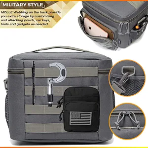 Navo Tactical Lunch Bag, Large Insulated Lunch Box for Men Women Adult  Durable School Lunch Pail for Kids  Leakproof Lunch Cooler Tote for Work Office,tactical lunch box,tactical lunch bag,hsd lunch bag,high speed daddy lunch box