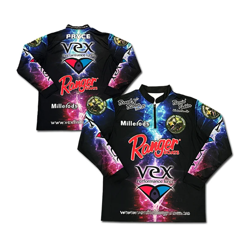 custom quick drying fishing wear full sublimated fishing jerseys, jersey long sleeve fishing shirt