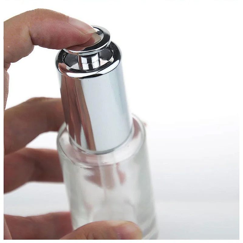 30ml l clear round Essential OIl BottleAromatherapy Oil Vial made of high transparent thick glass bottle eliguid dropper