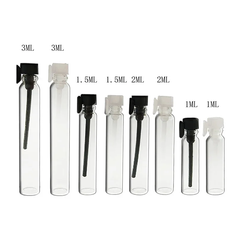 1ml 1.5ml 2ml 3ml transparent glass samples vials,small perfume glass bottle,mini sample test vials