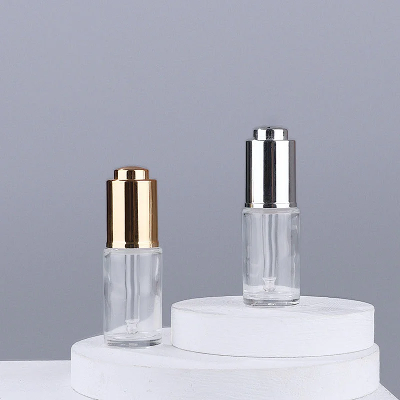 15ml clear round Essential OIl BottleAromatherapy Oil Vial made of high transparent thick glass bottle eliguid dropper