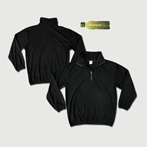 Recycled Material custom Men Cotton Knitted Relaxed Fit Solid Quarter Zip Sweater Pullover Jumper