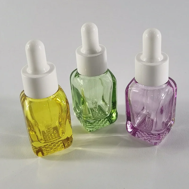 15ml  purple yellow green Essential OIl Bottle   Glass Aromatherapy Oil Vial