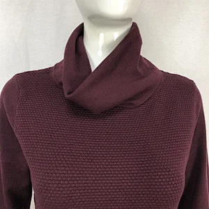 Spring leisure dresses women turtleneck sweater dress with 68%VISCOSE32%NYLON