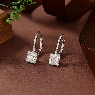 silver anchor earrings