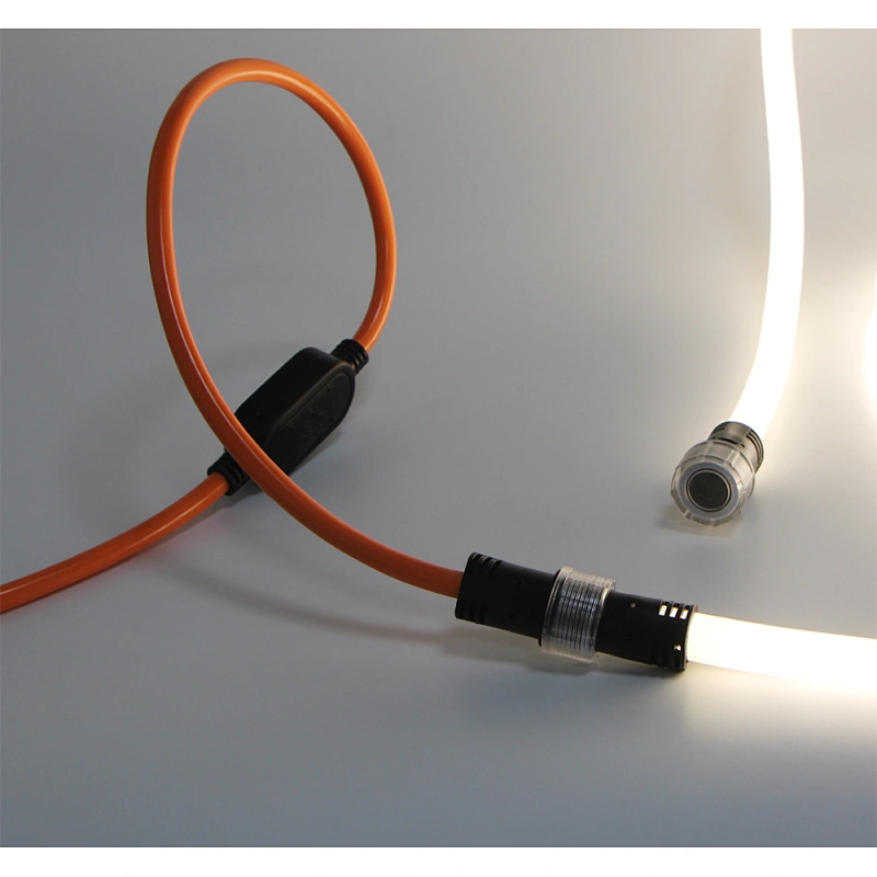 Bend Vertically Nonlinear Lighting 360 Degree LED Neon Flex Round With DIY Linkable Connector Free Bendable Flexible Rope Light