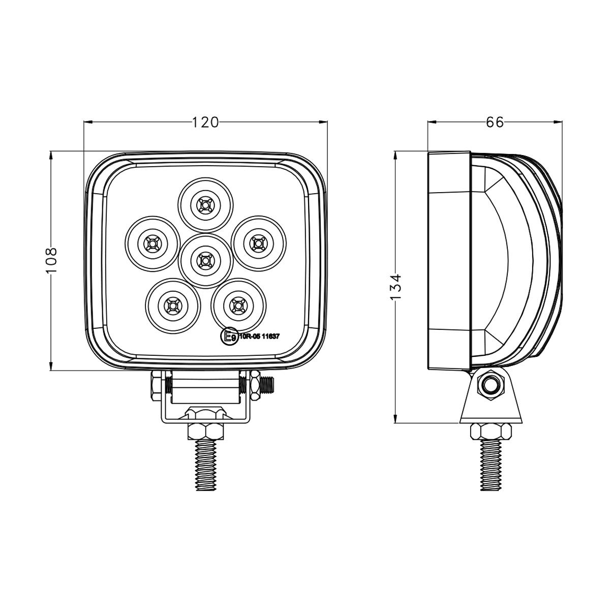 18W Forklift Truck Safety Lights