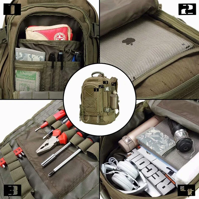 Navo Large Military Backpack Backpack for Men  Tactical Travel Backpack for Work,School,Camping,Hunting,Hiking,military backpack,army rucksack,army backpack,swiss army backpack