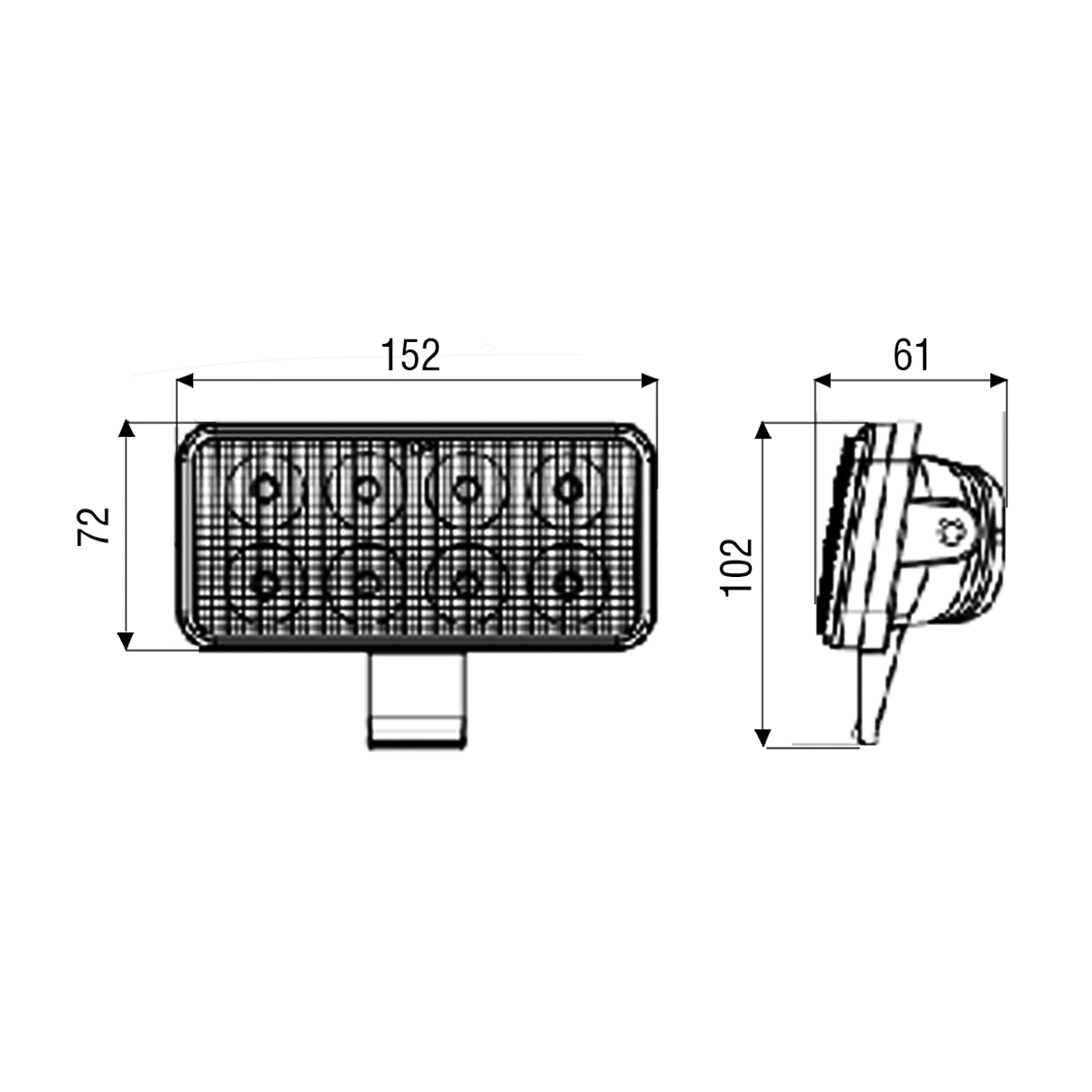 40w Square Agricultural Light  Embedded lamp