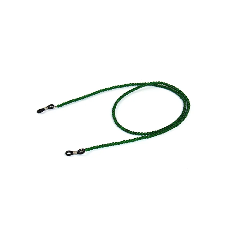 Custom eyeglass Cord green plastic beads neck strap