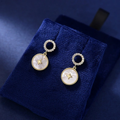 sterling silver dangle hoop earrings