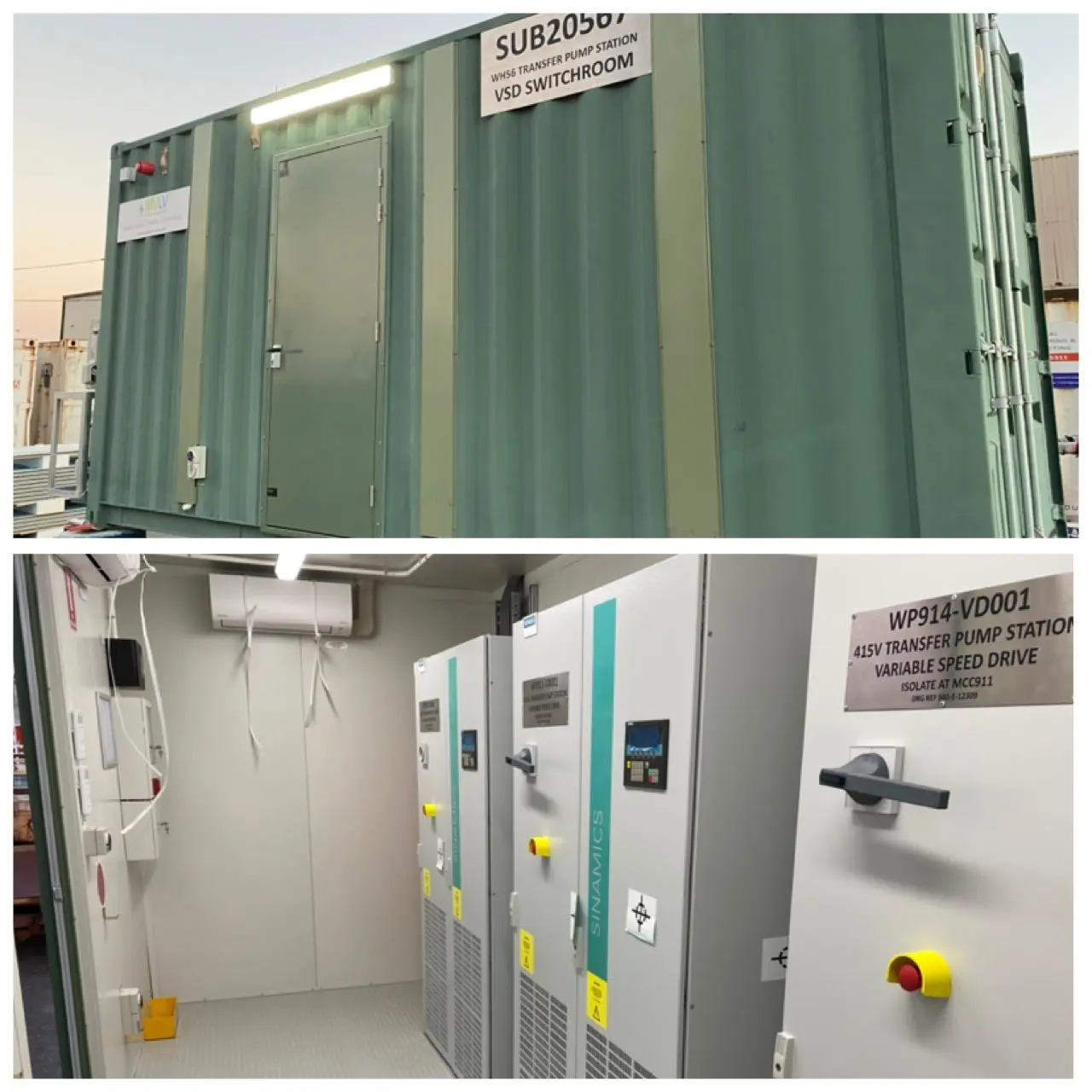 The Container Switchroom Completed just Before Christmas for One of Our Customers